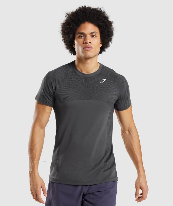 Panske Tricka Gymshark Apex Seamless Čierne Čierne Siva | PB1247986